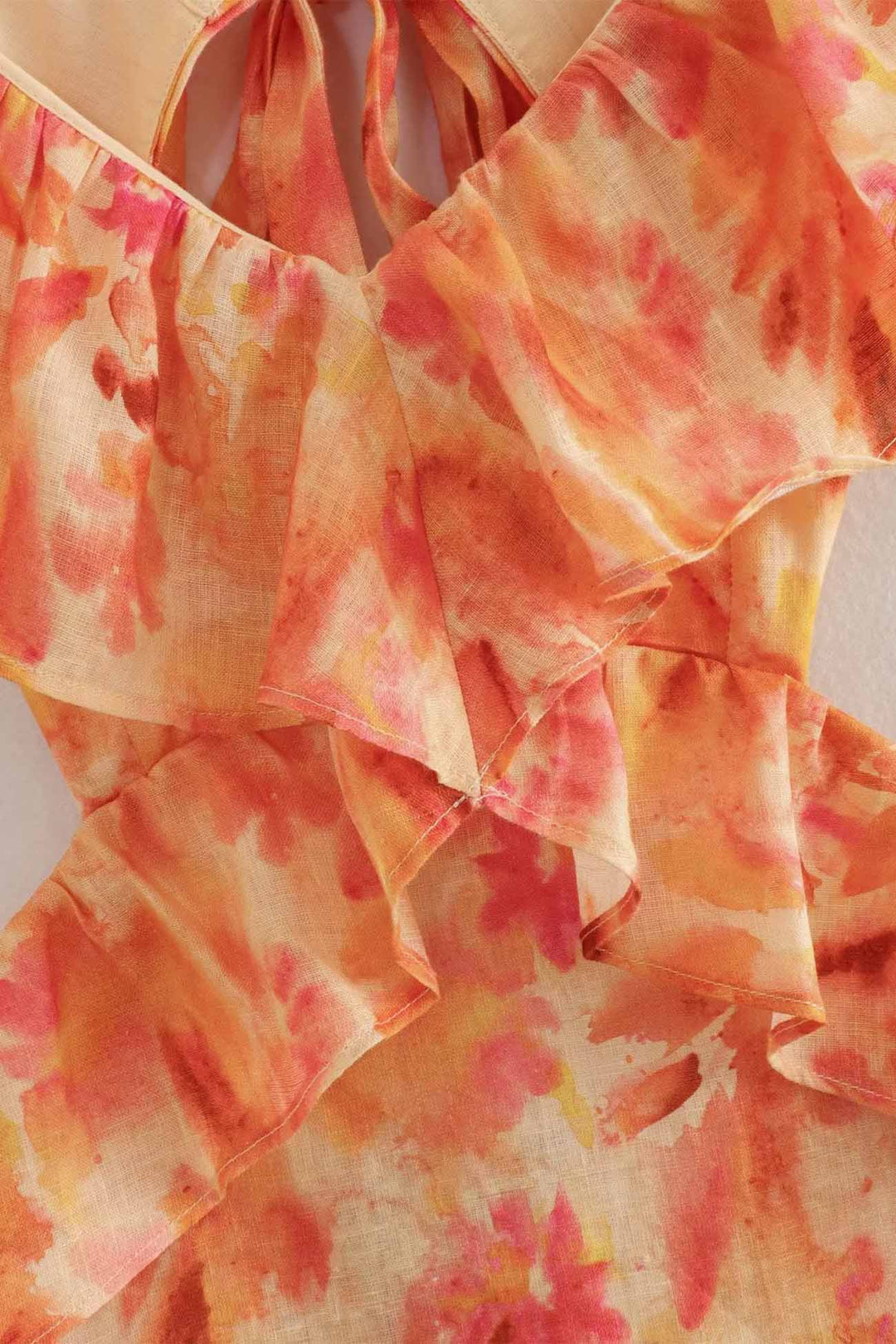 Piper | Women's Floral Ruffle V-Neck Maxi Dress