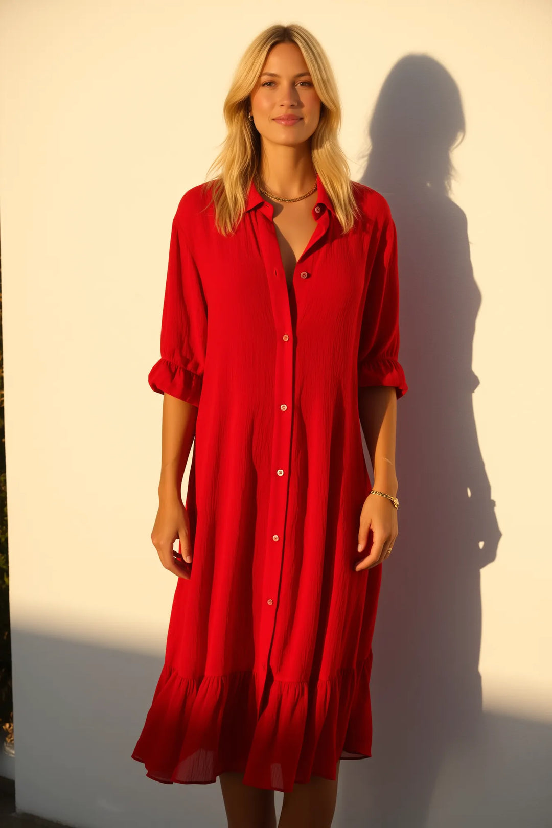 Amber | Women’s Linen Blend Shirt Dress
