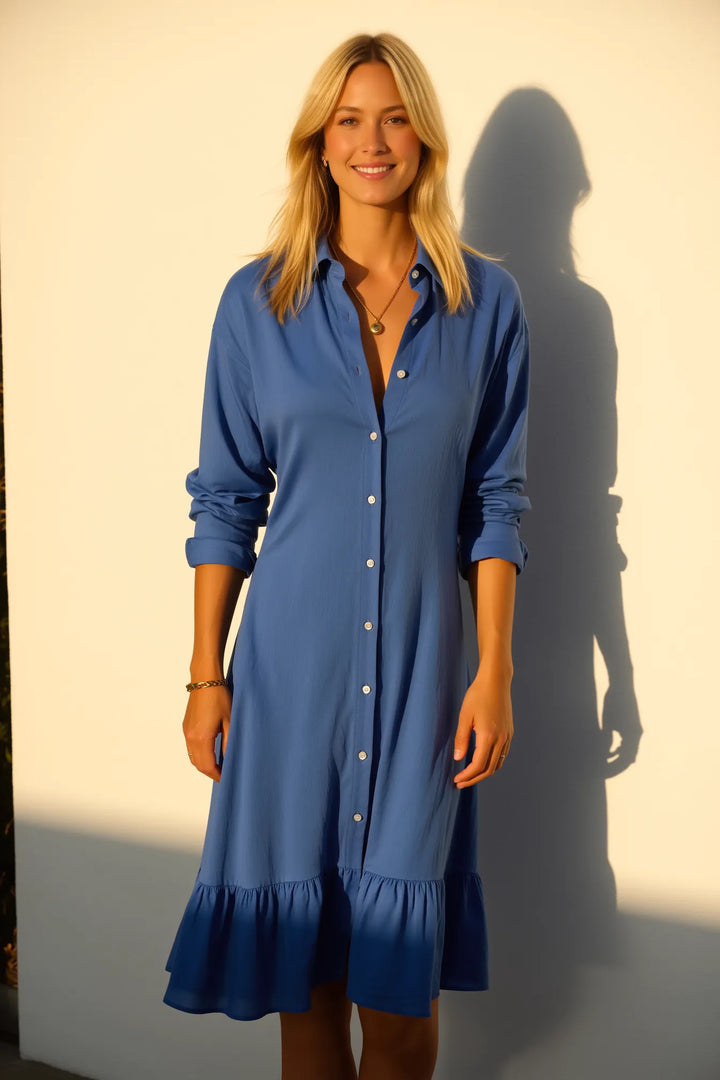 Amber | Women’s Linen Blend Shirt Dress