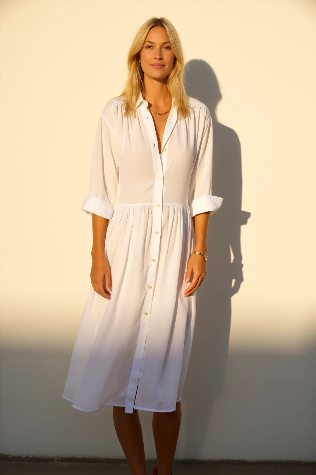 Amber | Women’s Linen Blend Shirt Dress